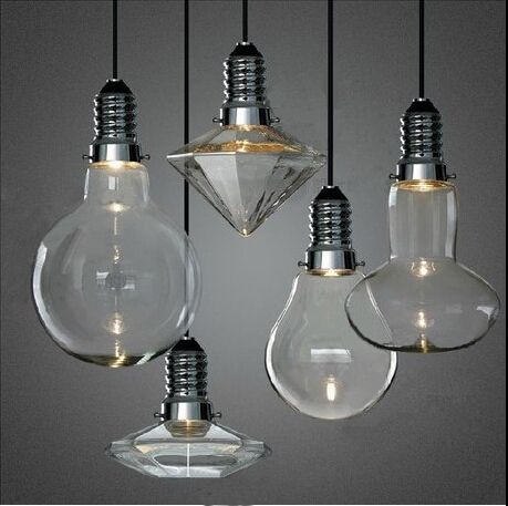 Led 3w modern luzes pingente de vidro criativo de cristal lâmpada ...