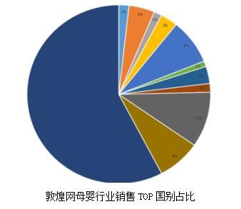 敦煌网母婴行业销售TOP国别占比