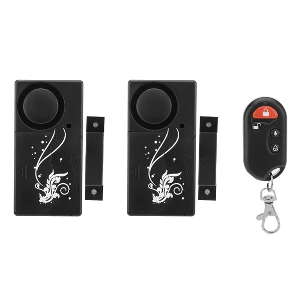 Два беспроводной магнитный датчик сигнализация с функцией дверного звонка +