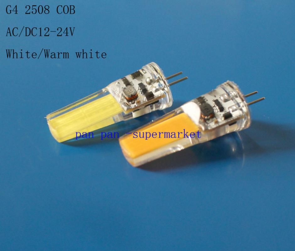 G4 5W COB 2508 AC/DC 12-24V Led Dimmable bulb White/Warm Silicone Light Lamp G4 5W COB 2508 AC/DC 12-24V Led Dimmable bulb White/Warm Silicone Light Lamp