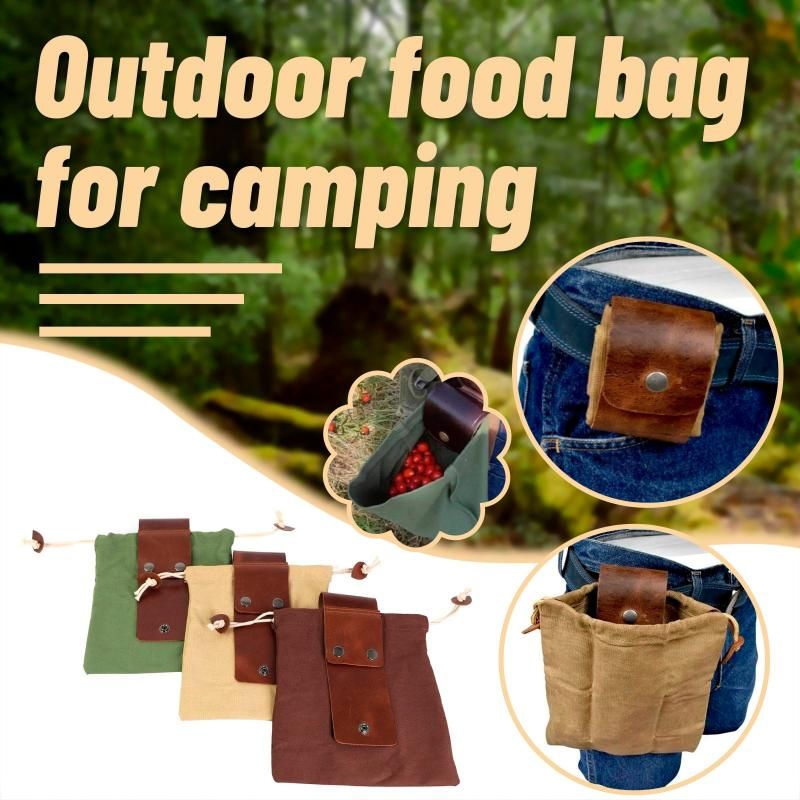 leather and canvas bushcraft bolsa