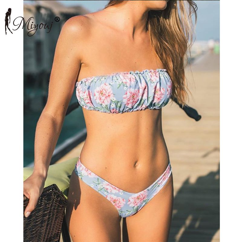 miyouj bandeau bikini 2019 women ruffle floral swimsuit bandage print swimwear bathing suit off shoulder high cut biquini y19072701, White;black
miyouj bandeau bikini 2019 women ruffle floral swimsuit bandage print swimwear bathing suit off shoulder high cut biquini y19072701, White;black