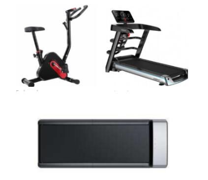 室内健身器材：动感单车、跑步机