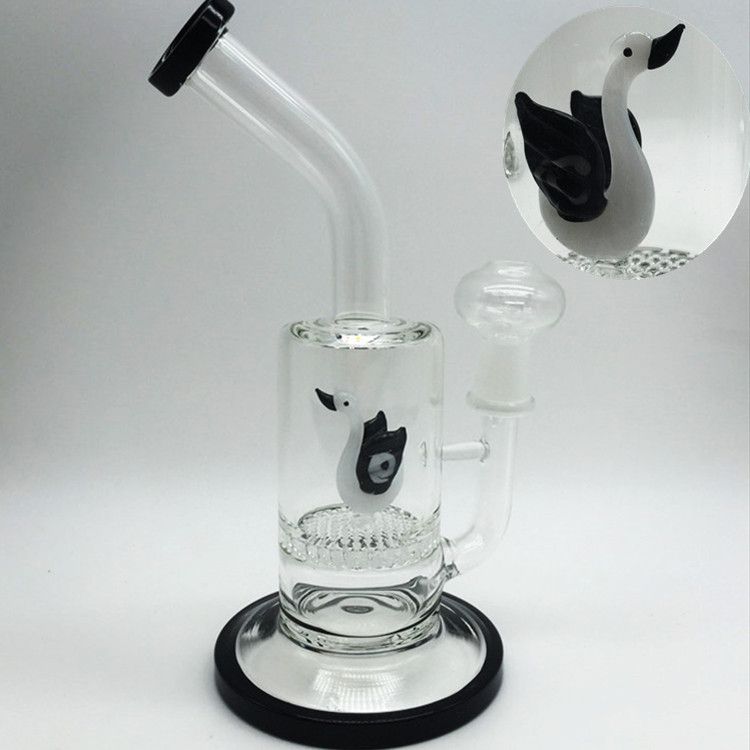 2018 2015 Elegant Swan Glass Bongs 7.9 Design By Los Angeles With Honey