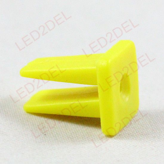 9mm Yellow Plastic Screw Grommet Clip Nut Fastener Car Grille Headlight