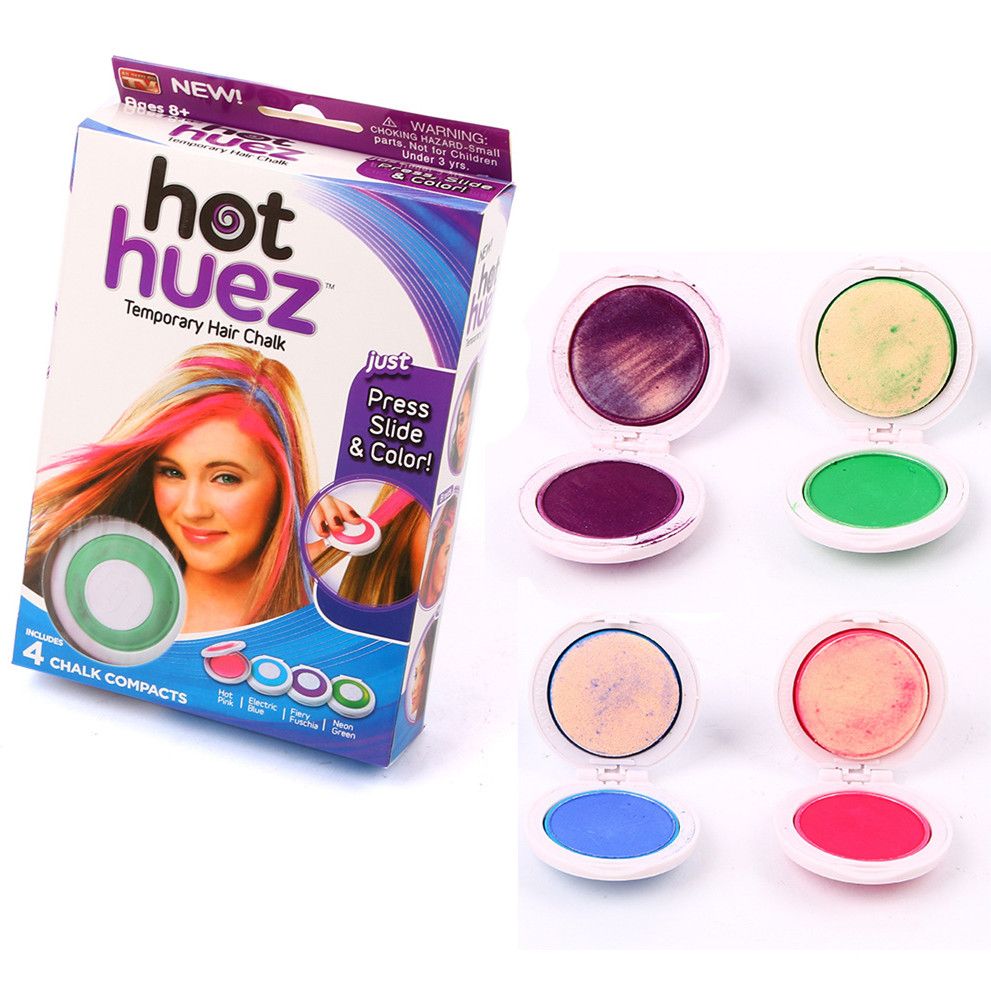 Hot Huez Hair Chalk Fashion Press Slide Temporary Pastel Hair Chalk