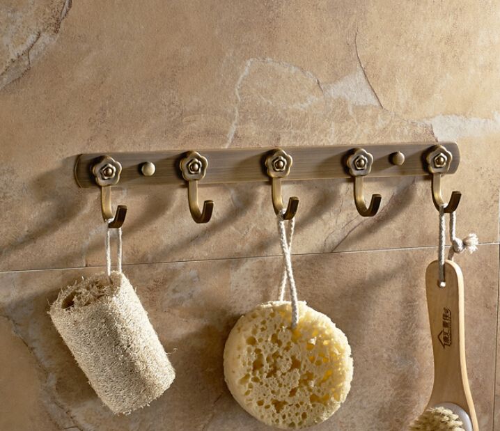 classic antique brass bathroom towel hooks clothes hanger flower classic antique brass bathroom towel hooks clothes hanger flower