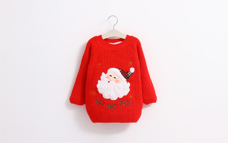 2016 Kids Girls Christmas Santa Claus Knit Sweaters Babies Girl Fall Winter C...