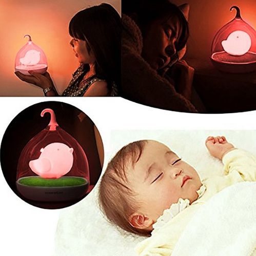 2017 decor hut childrens, toddler and baby bird night light, pink ...