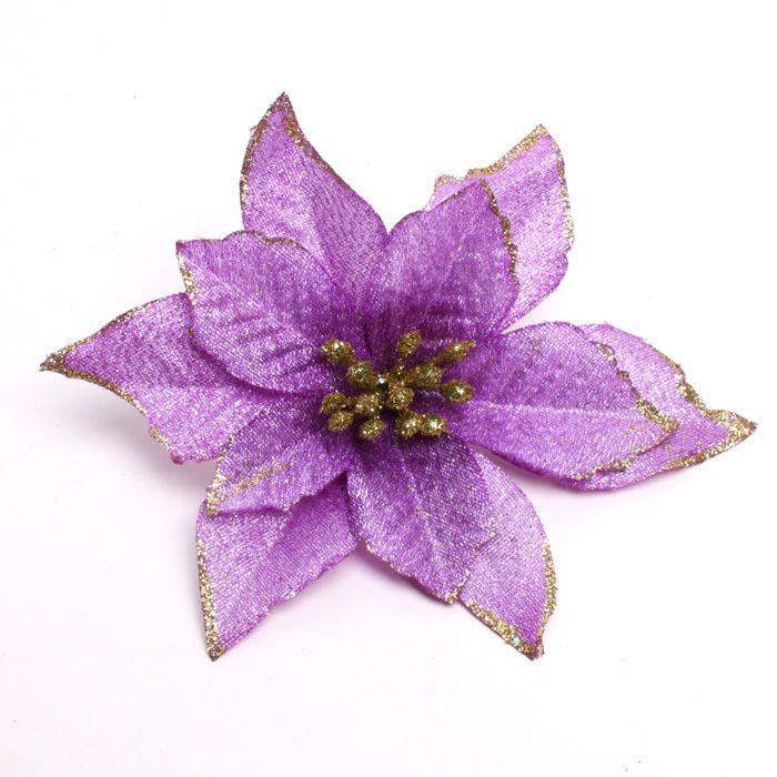 13cm Cheap Purple Christmas Tree Decoration Ornaments 15g Artificial