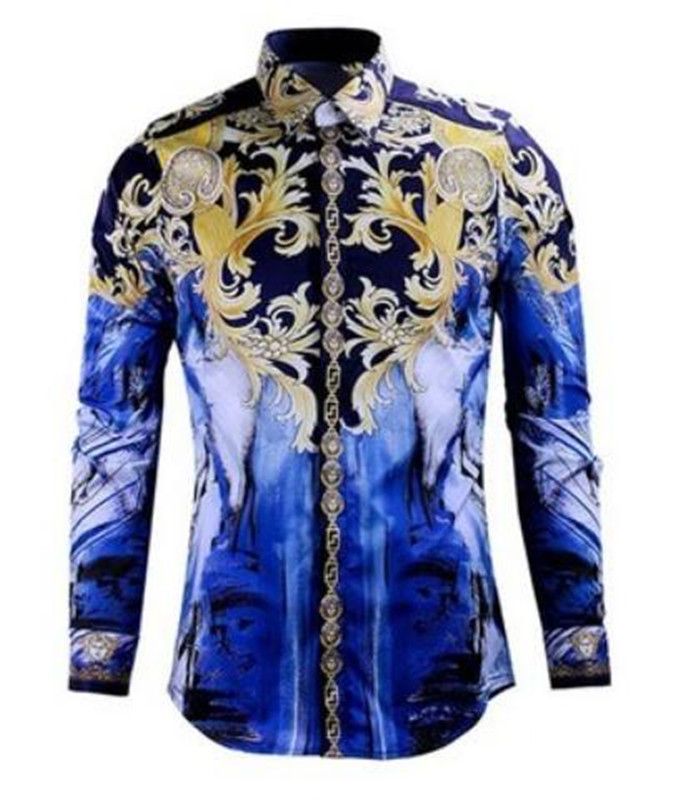 2016 New Designer Men Casual Long Sleeve Shirts Men Shirt Men Slim