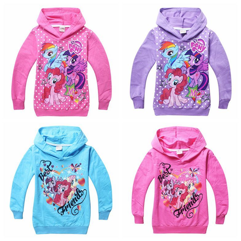 2015 My Little Pony Hoodies Girls Jacket Coats Children Clothing