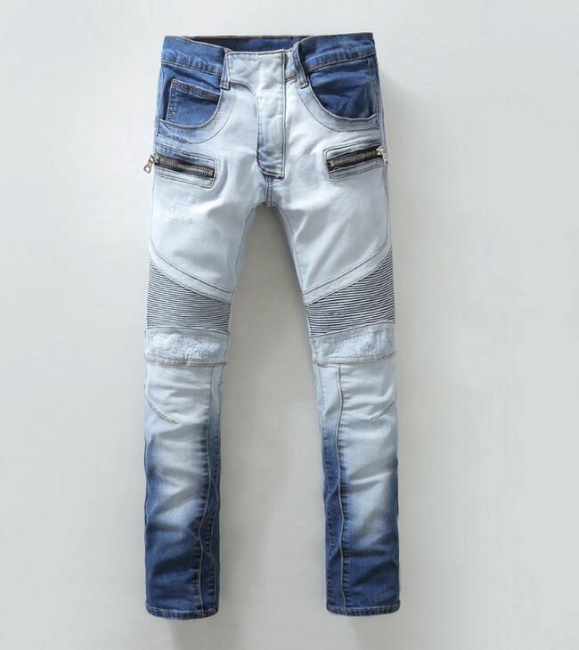 light blue balmain jeans