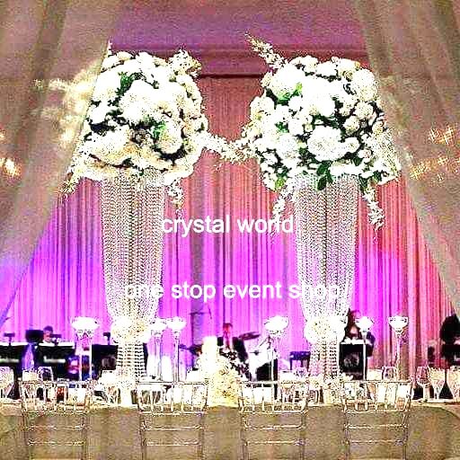 Tall Crystal Pillars Centerpieces 897 Wedding Decoration Table