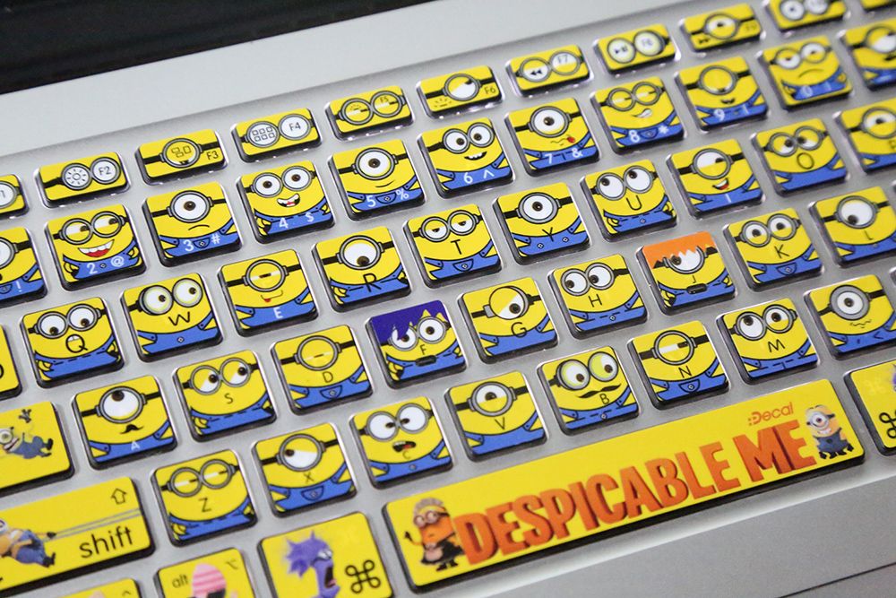 2018 Minions Laptop Skin Decals For Macbook Pro Keyboard Macbook
