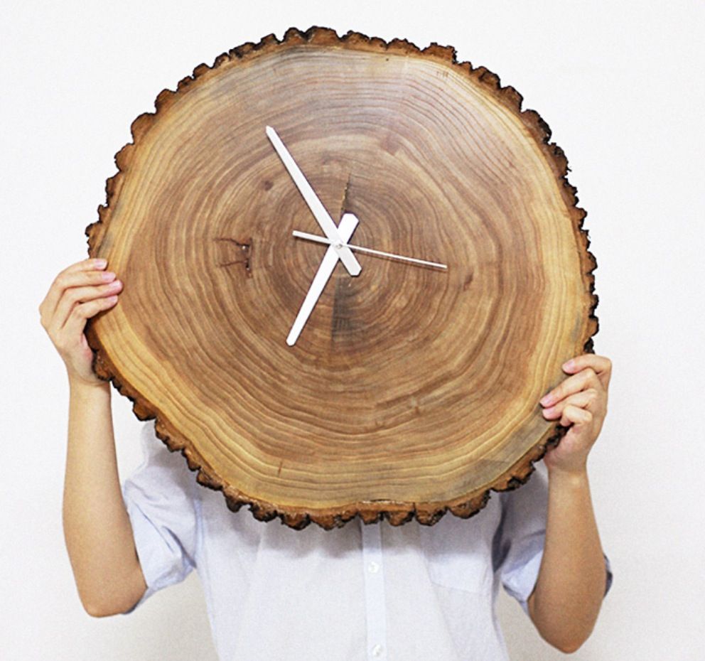 Clock 11 12 Inches Wall Clock, Natural Wood Wall Clock, Decor And