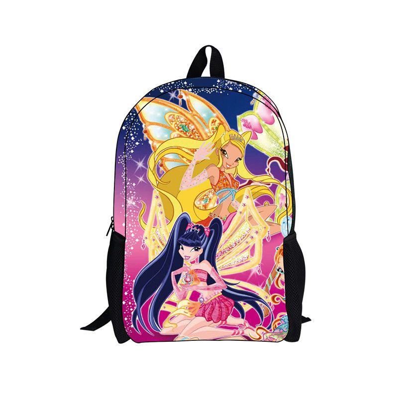 Hot Sale Cartoon Winx Club Backpack Children School Bags For Girls