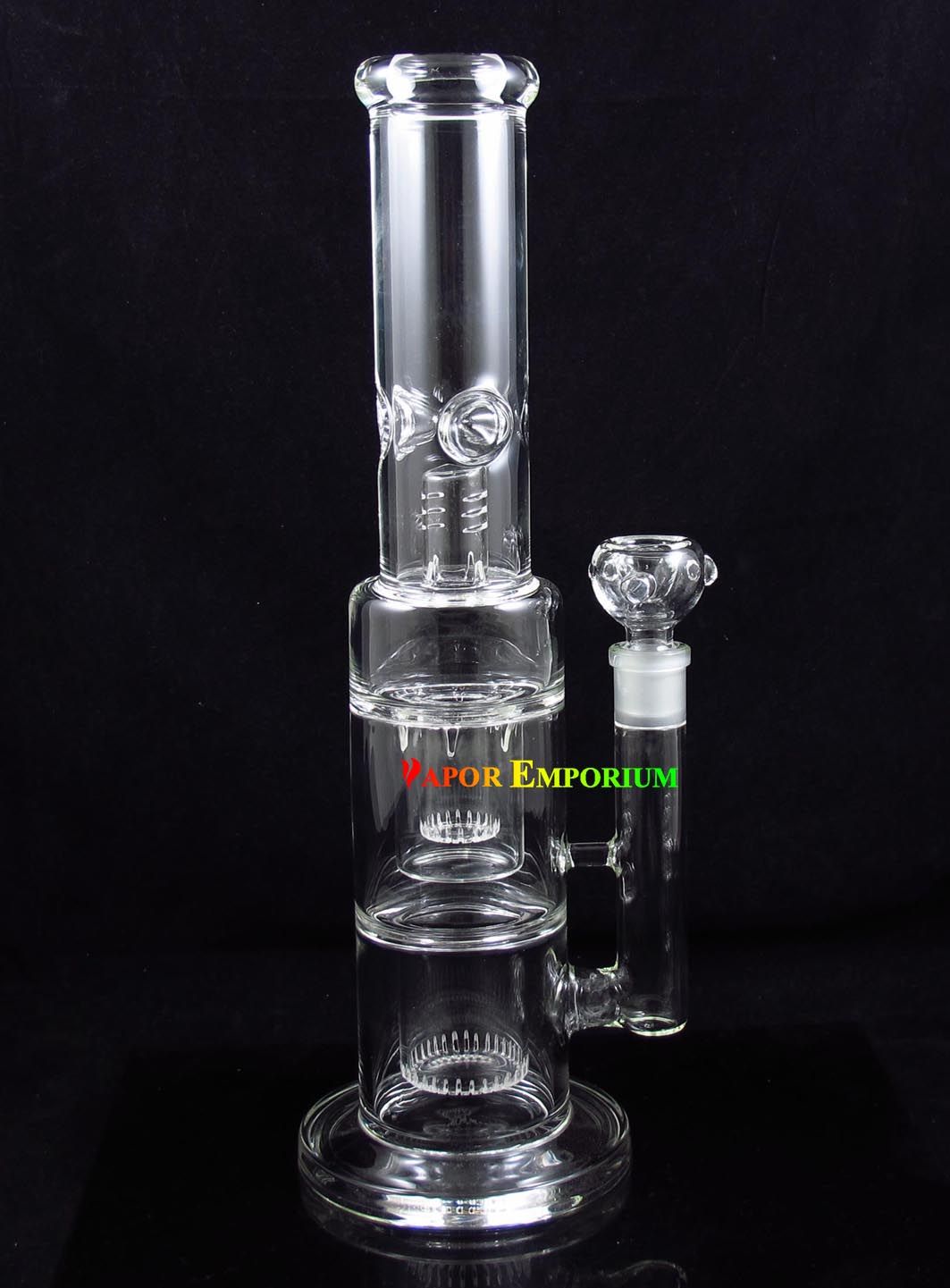 2017 Dg 108 15inch Glass Bong With Double Layers Percs Splash Guard
