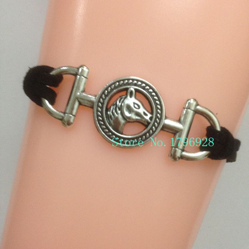 Wholesale Charm Horse Bracelets 2015 Hot Designer Black Thread Bracelets Women Men Bracelets ...