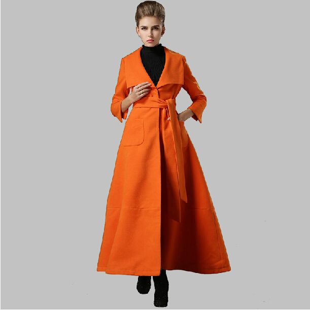 2015 Fashion Oversized Women Woolen Overcoat Women's Long Wool Winter Coats Woman Cashmere Trench Coat Female Casacos Femininos Online with $72.26/Piece on