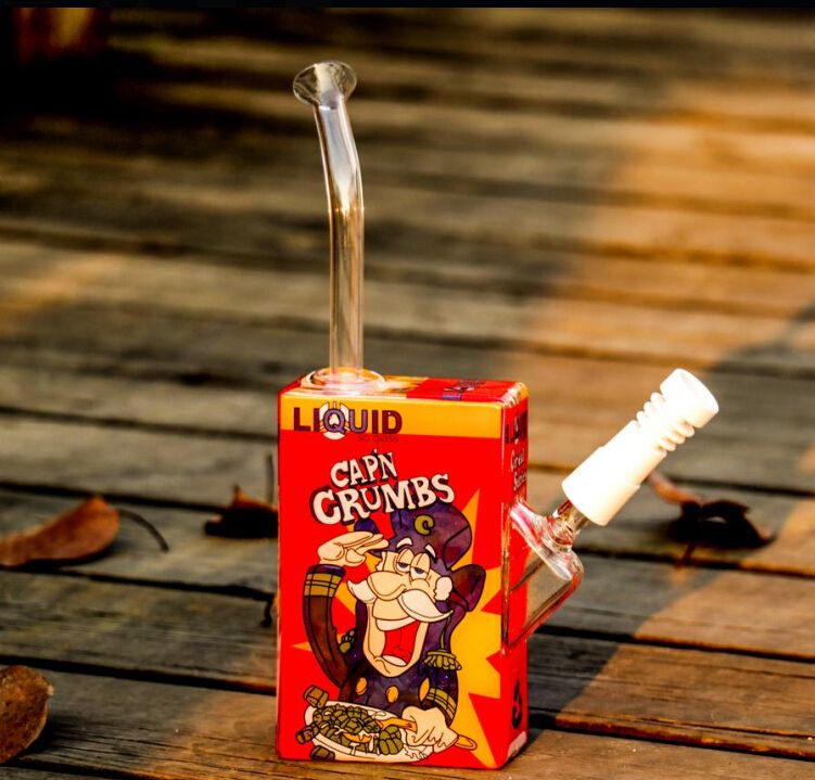 2017 Hottest Glass Pipes Cereal Box Bong Recycle Oil Rigs Bong Smoking