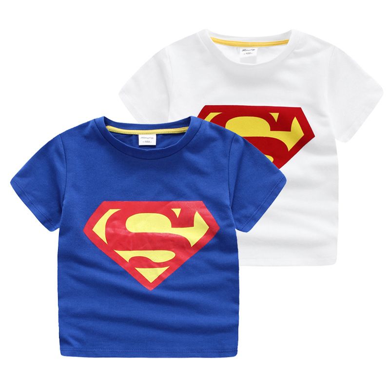 2017 Cool New Superman Boy T Shirt Toddlers Baby Kids Clothing Quality