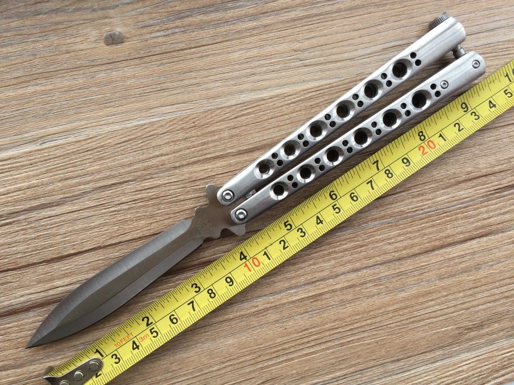 Rare Bench Made 46 Balisong Knife Bm46 Butterfly Knife Spear Point 