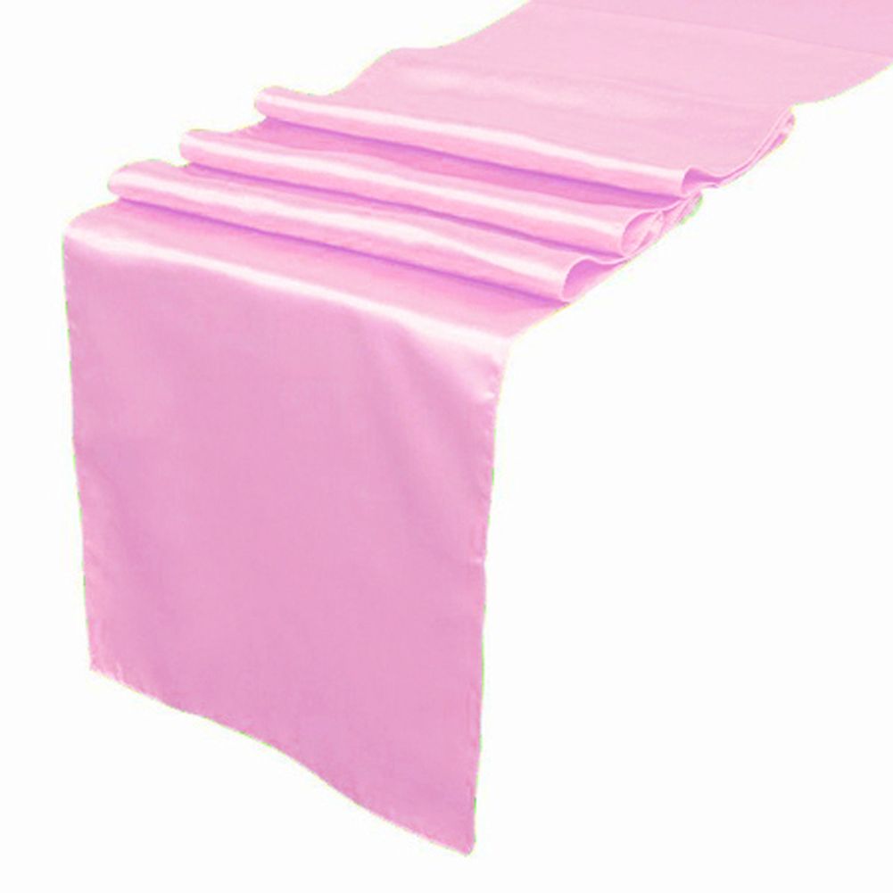 Light Pink Satin Table Runner Wedding Cloth Runners Silk Organza