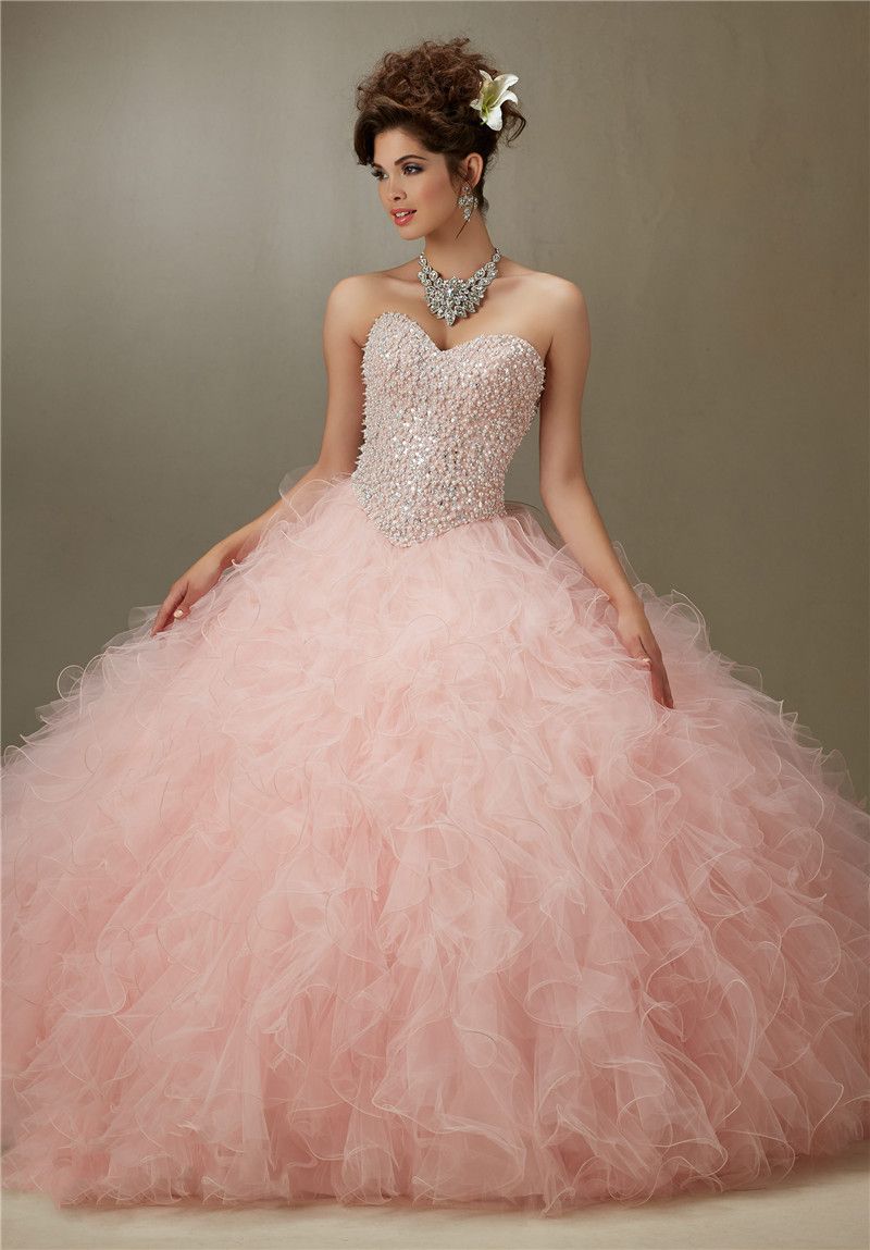 2015 Light Blue Quinceanera Dresses Sweetheart Crystals Beaded Ruffled