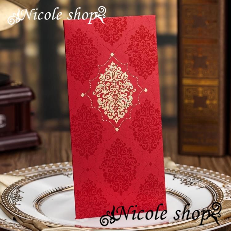 Red envelopes for wedding invitations