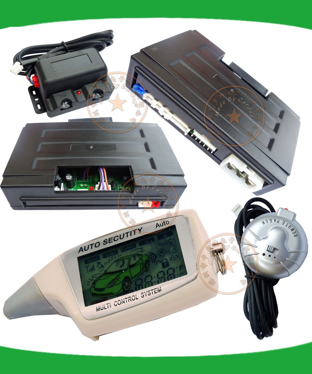 2017 Lcd Car Alarm System Is With Dual Stage Shock Alarm,Side Door