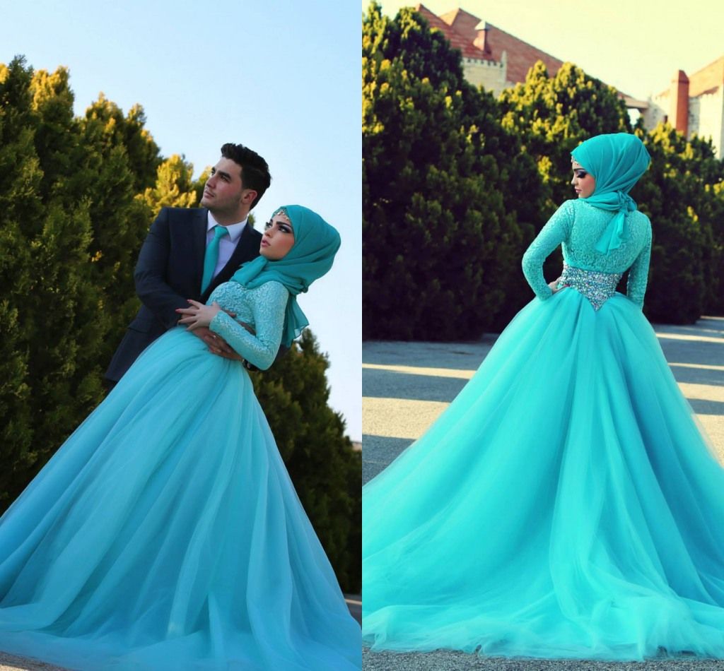Gold islamic wedding dresses