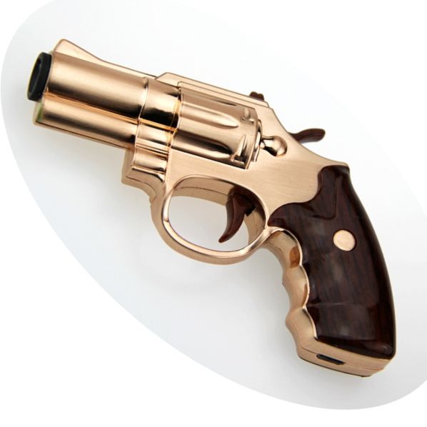 2017 !revolver Metal Gun Shaped Lighters Usb Rechargeable Arc Cigarette