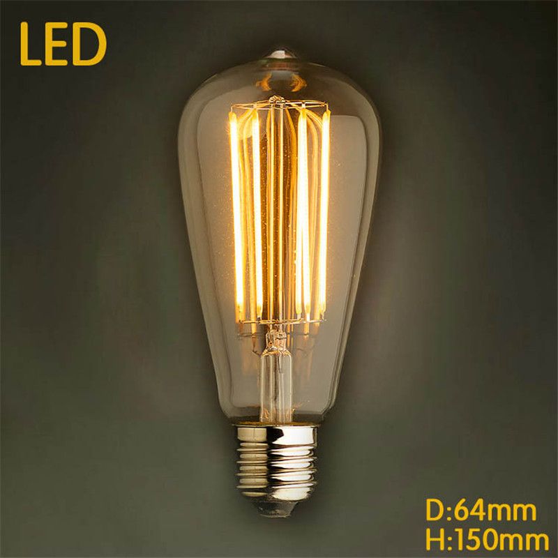 St64 4w 6w 2200k Cri&80 No Dimmable Edison Tungsten Filament Vintage Antique Industrial Light