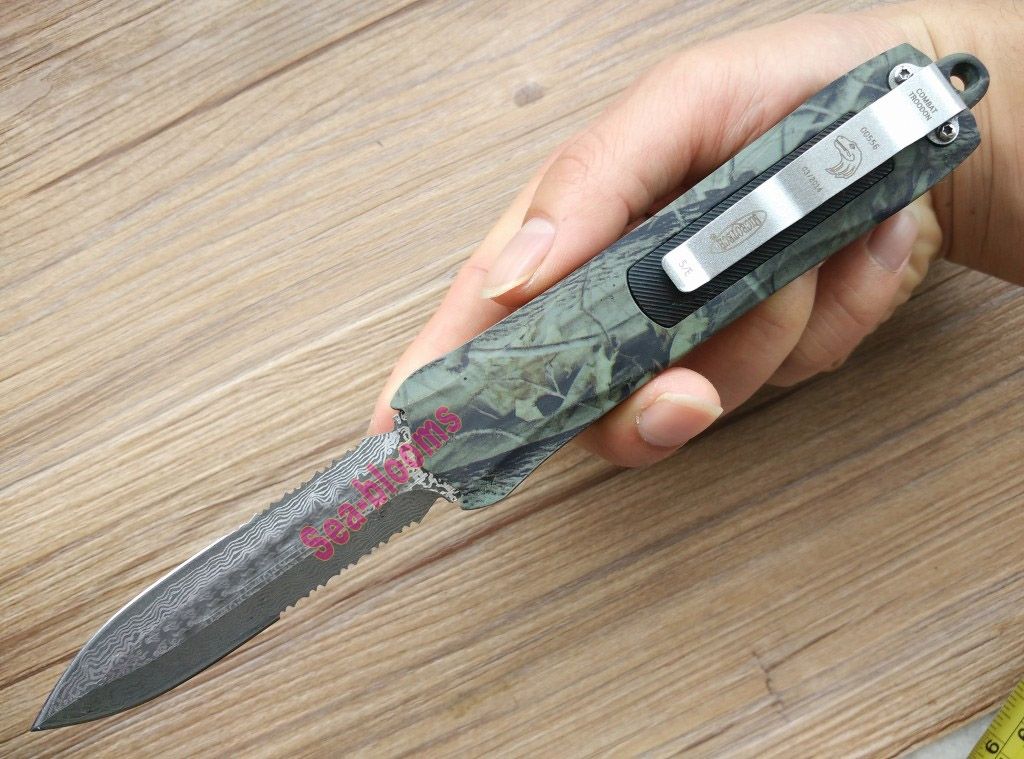 Microtech Combat Troodon A163 Double Action Otf Camo Green Double Edge