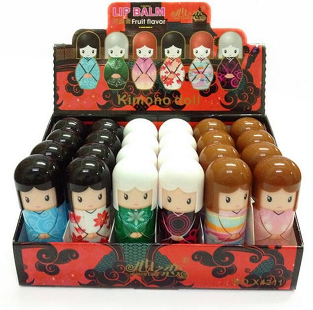 Moisturizing Lip Balm Cute Japanese Doll Lip Balm Natural Plant Comfortable Fresh Fruit Favor