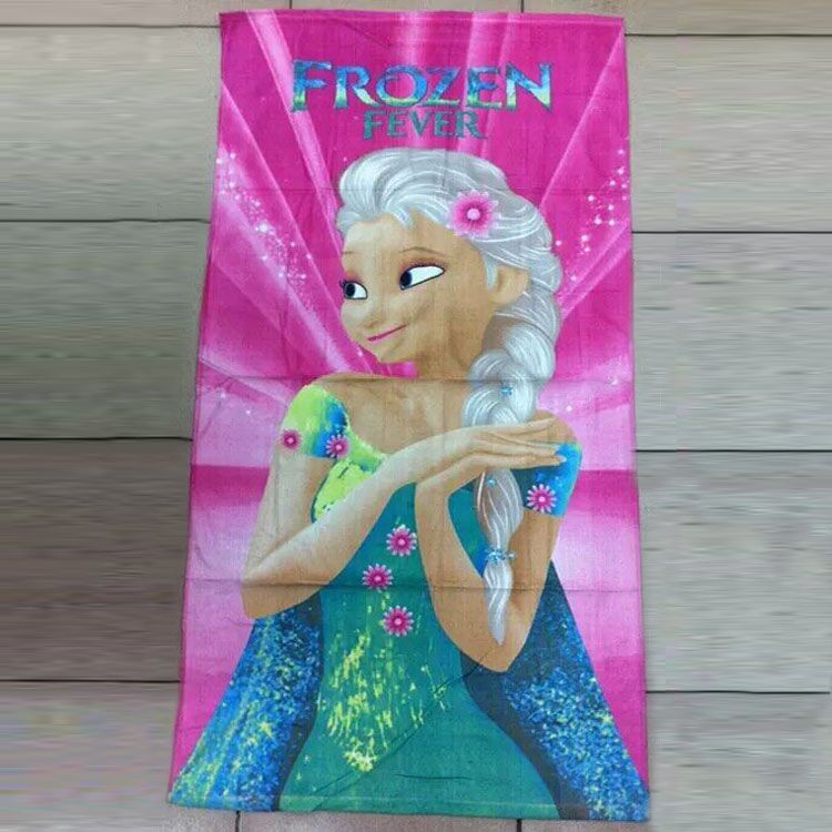 142*72CM Frozen Fever Elsa Anna Bath Towel Boys Girls Beach Towels Kids