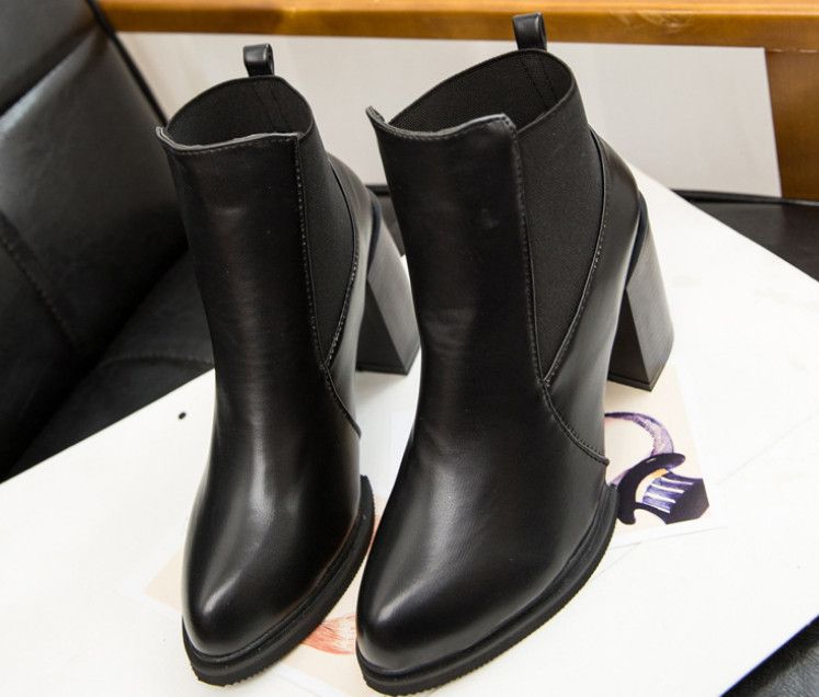 New Arrival Woman Boots Black High Heels Short Boots 2015 Special ... New Arrival Woman Boots Black High Heels Short Boots 2015 Special ...