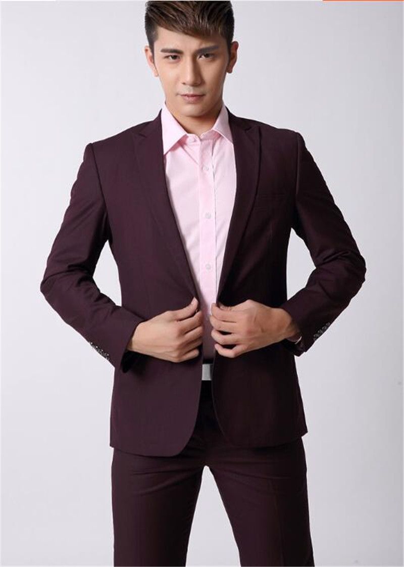 Wine Red Man'S Wedding Suit Men'S Business Casual Men'S Cultivate ... Wine Red Man'S Wedding Suit Men'S Business Casual Men'S Cultivate ...