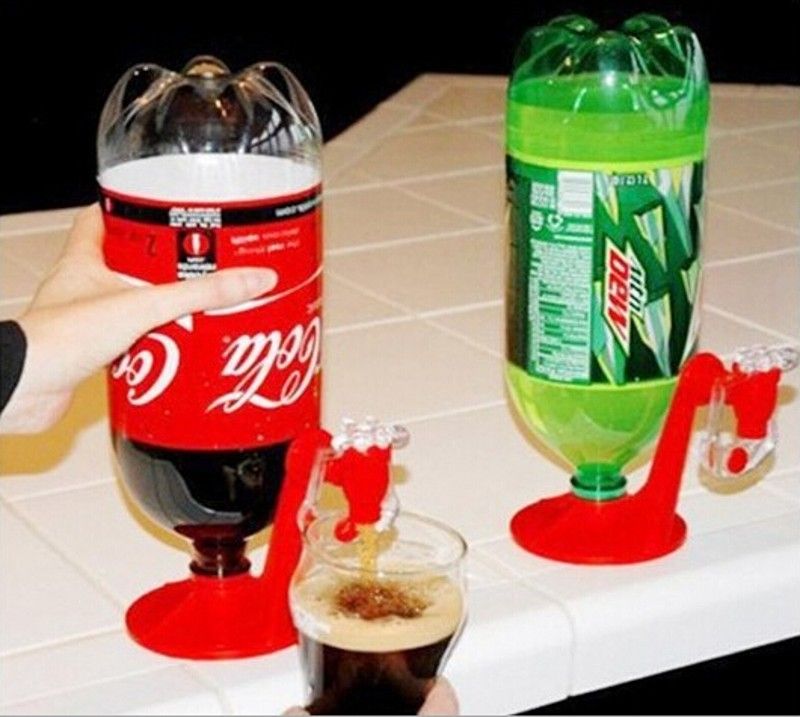 Discount Mini Upside Down Drinking Fountains Cool Fizz Saver Dispenser