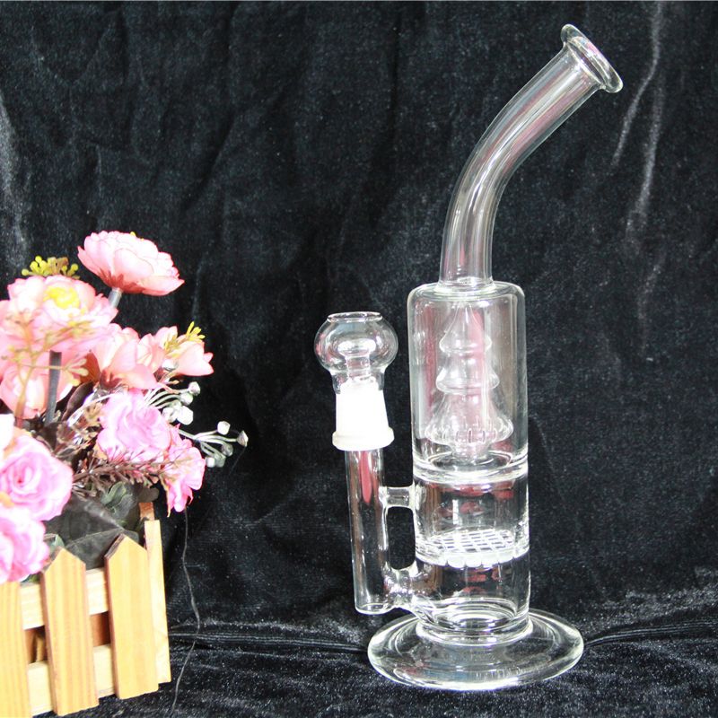 Online Cheap Christmas Tree Design Glass Bongs Water Pipes With Mesh