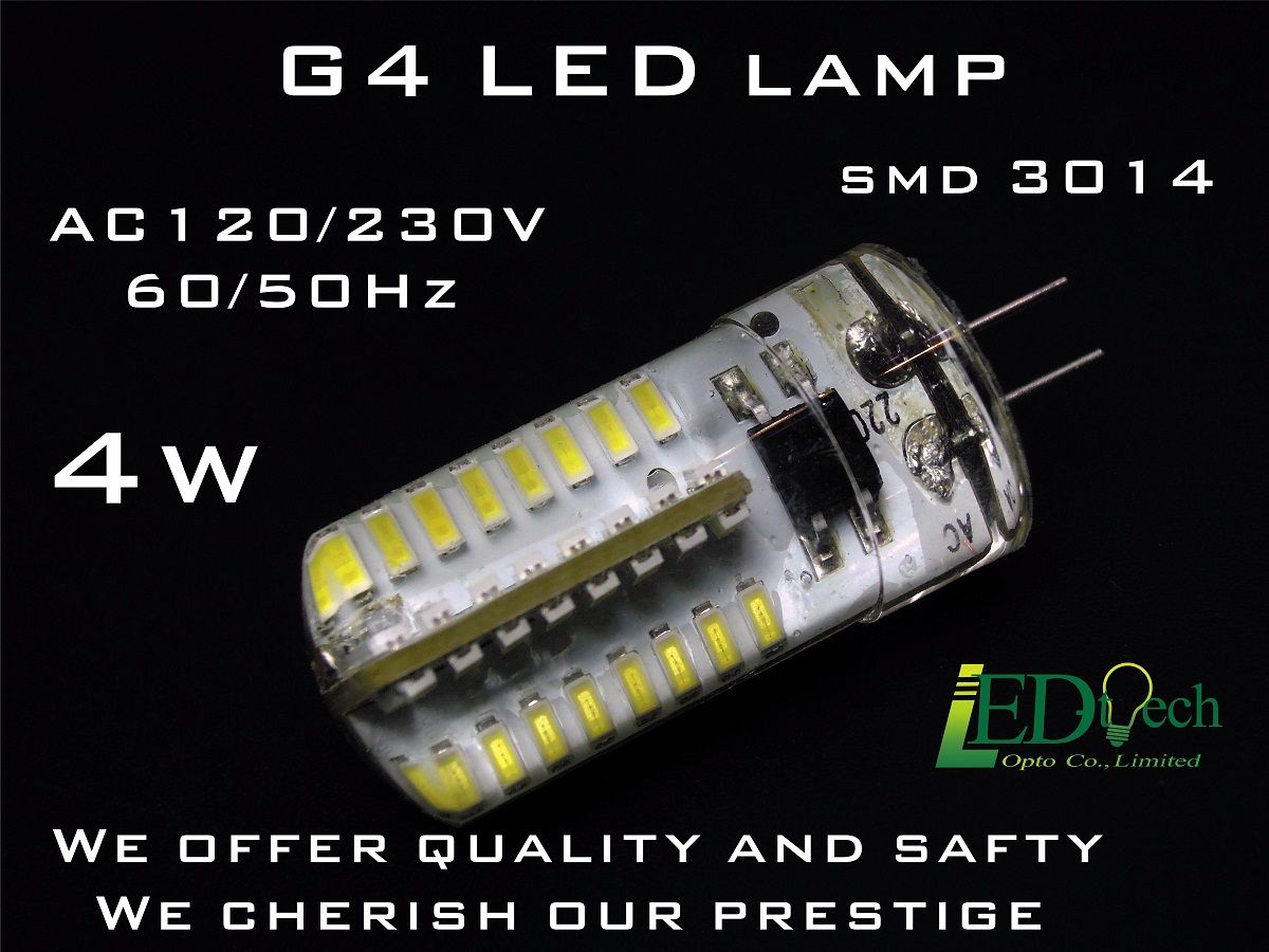 4w Led G4 Bulb Smd 3014 G4 Ac 230v 120v Beam Angle 360 Degree Led Bulb