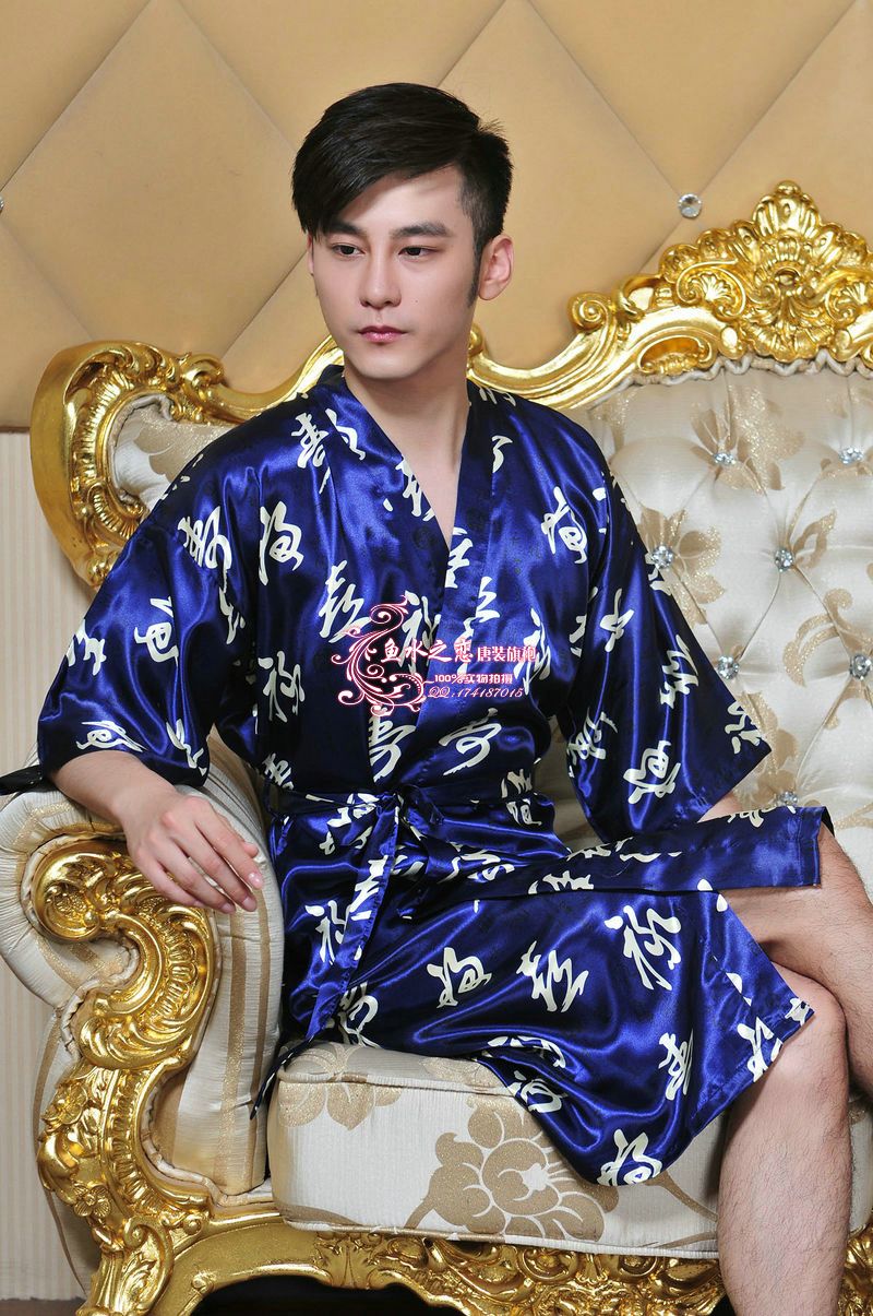 Robes de mode Mens silk japanese robe