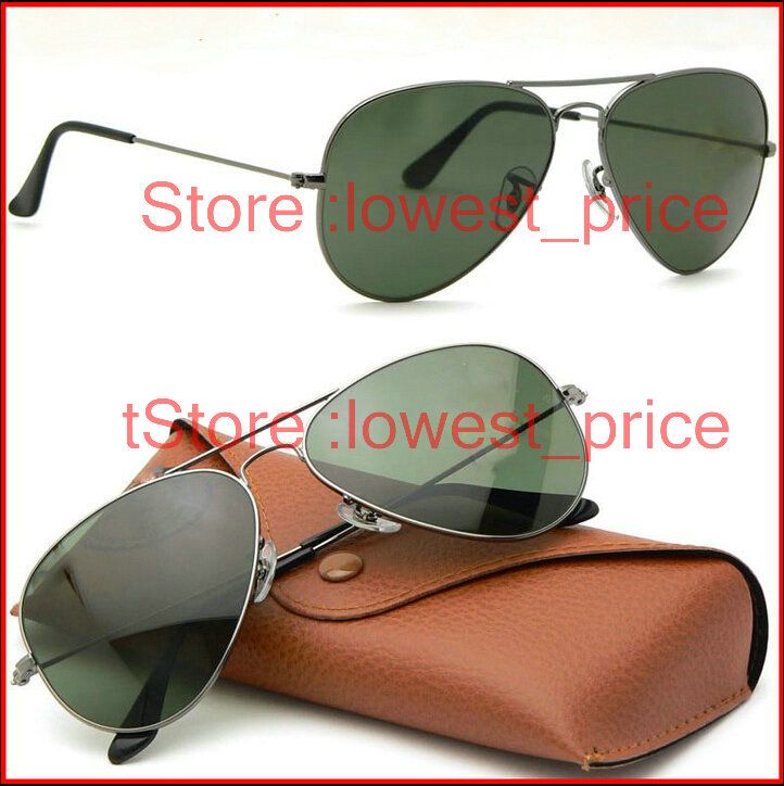 Best Quality Gun Frame Green Lens New Style Women/Men Mirror Sunglasses