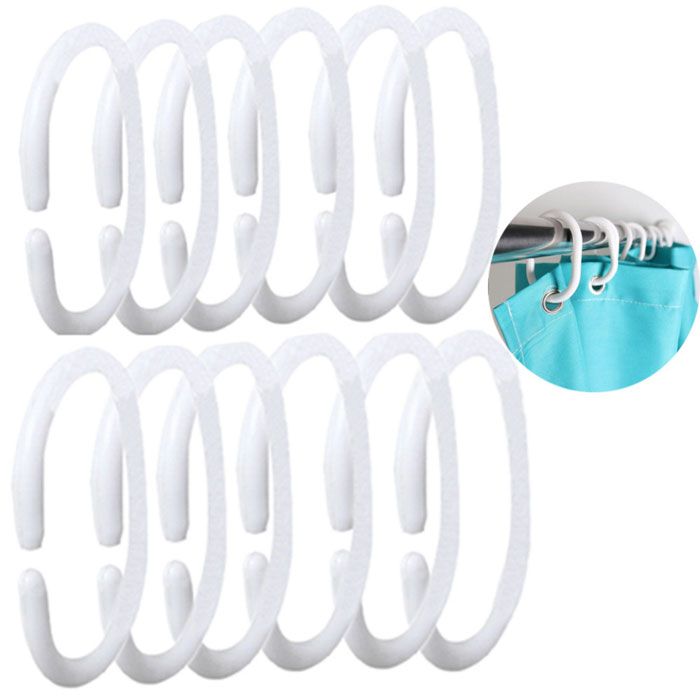 Best Quality Curtain Hooks Plastic Glide Slide Hooks For Shower Curtain