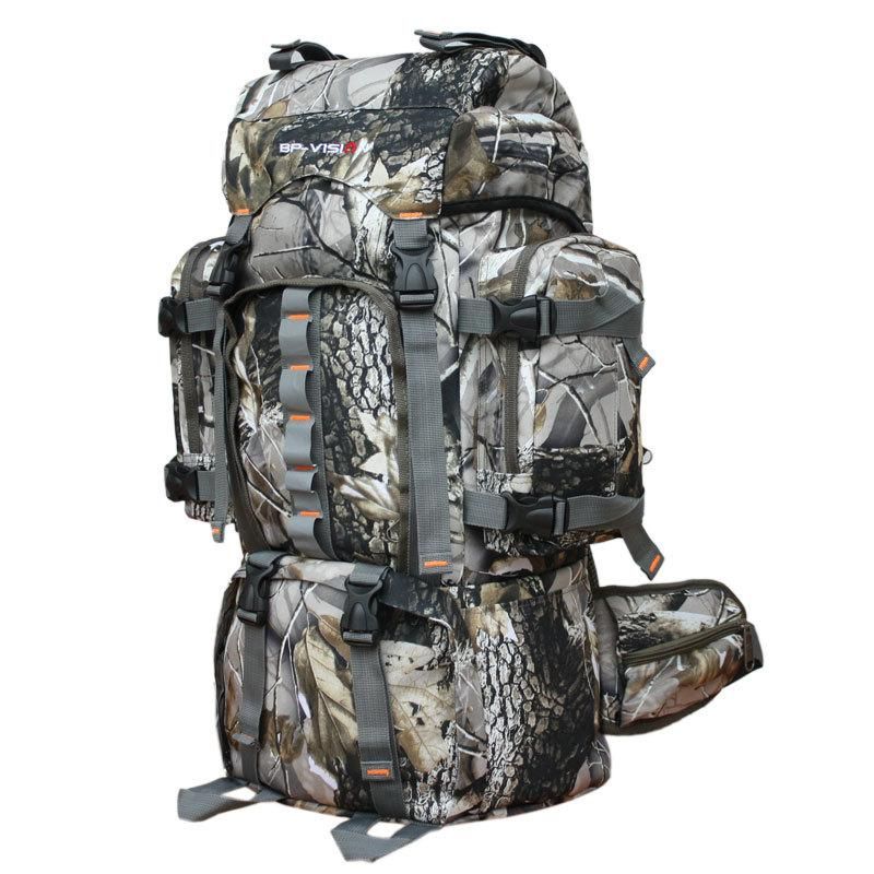 60l Camouflage Hunting Backpack Realtree Camo Hiking Camping Travel Bag