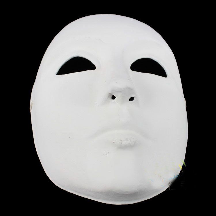 Thicken Diy Plain White Masquerade Masks Decorations Paper Mache Full
