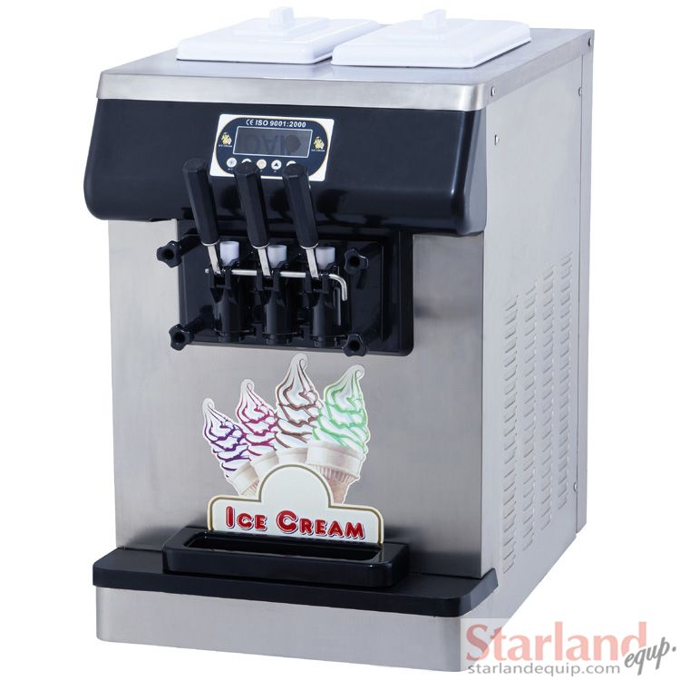 2017 Countertop Ice Cream Machine Soft Ice Cream Maker Stainless Steel ...
