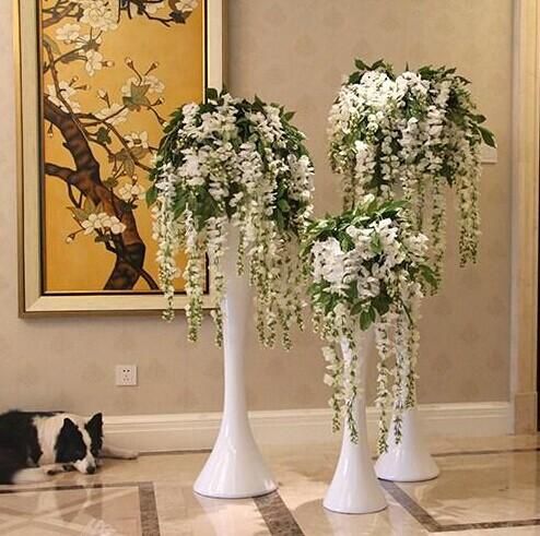 24 pc los kunstseide wisteria blumen rebe für hausgarten dekor ...