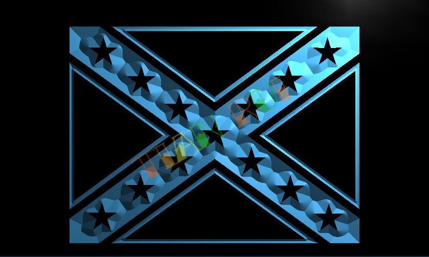 2017 Lh051 Tm Rebel Confederate Flag Neon Light Sign. Advertising. Led